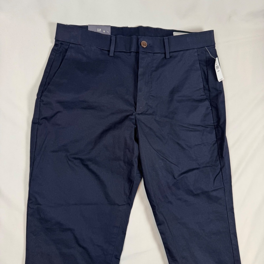 GAP Mens Navy Blue Slim Fit Chino Pants 33x32 NWT 440943-00-1 Stretch Cotton